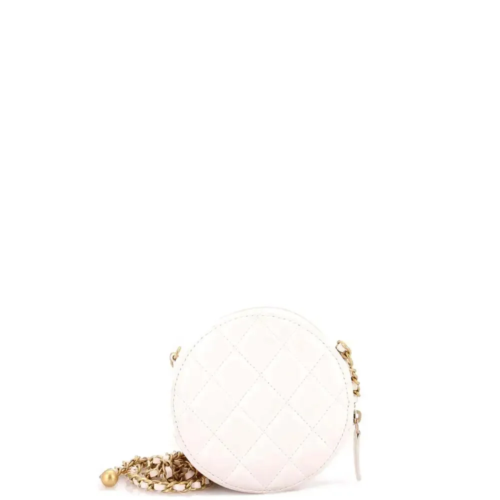 Chanel Pearl Crush Round Clutch With #242186C23B - Picture 3 of 6